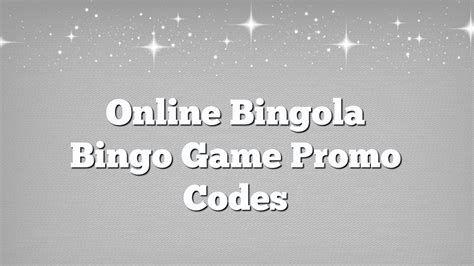 bingola promo code 5x